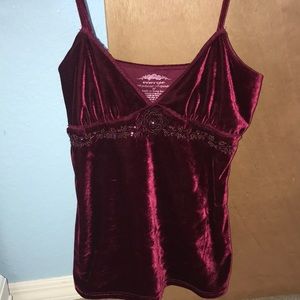 Red velvety tank never worn